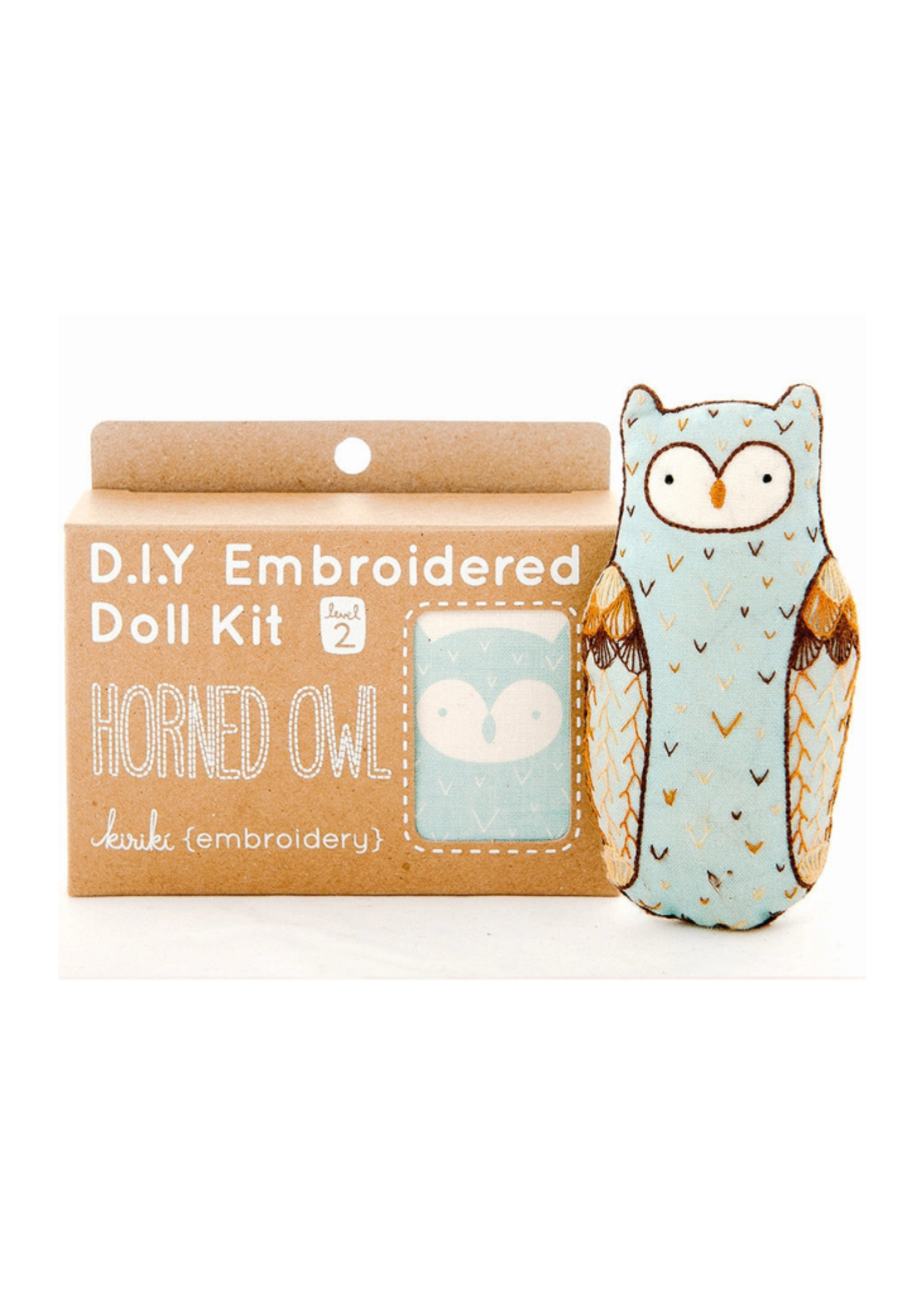 Kiriki Press Kiriki Press - Horned Owl - Embroidery Kit Level 2