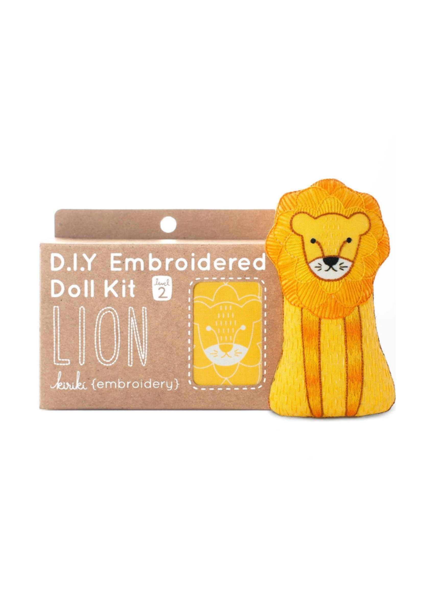 Kiriki Press Kiriki Press - Lion - Embroidery Kit Level 2