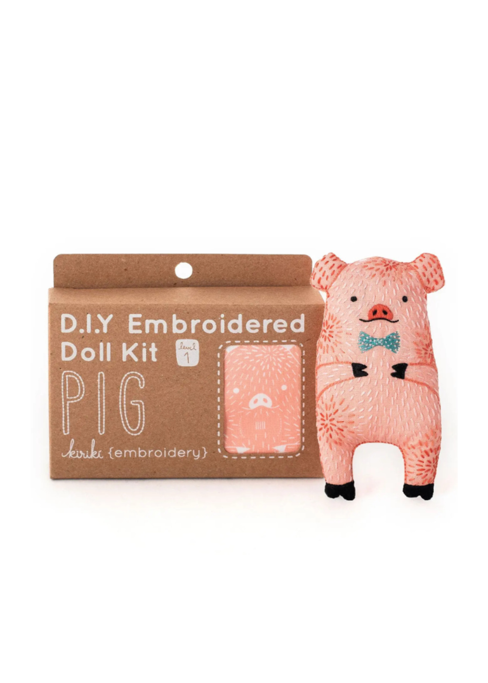 Kiriki Press Kiriki Press - Pig - Embroidery Kit Level 1