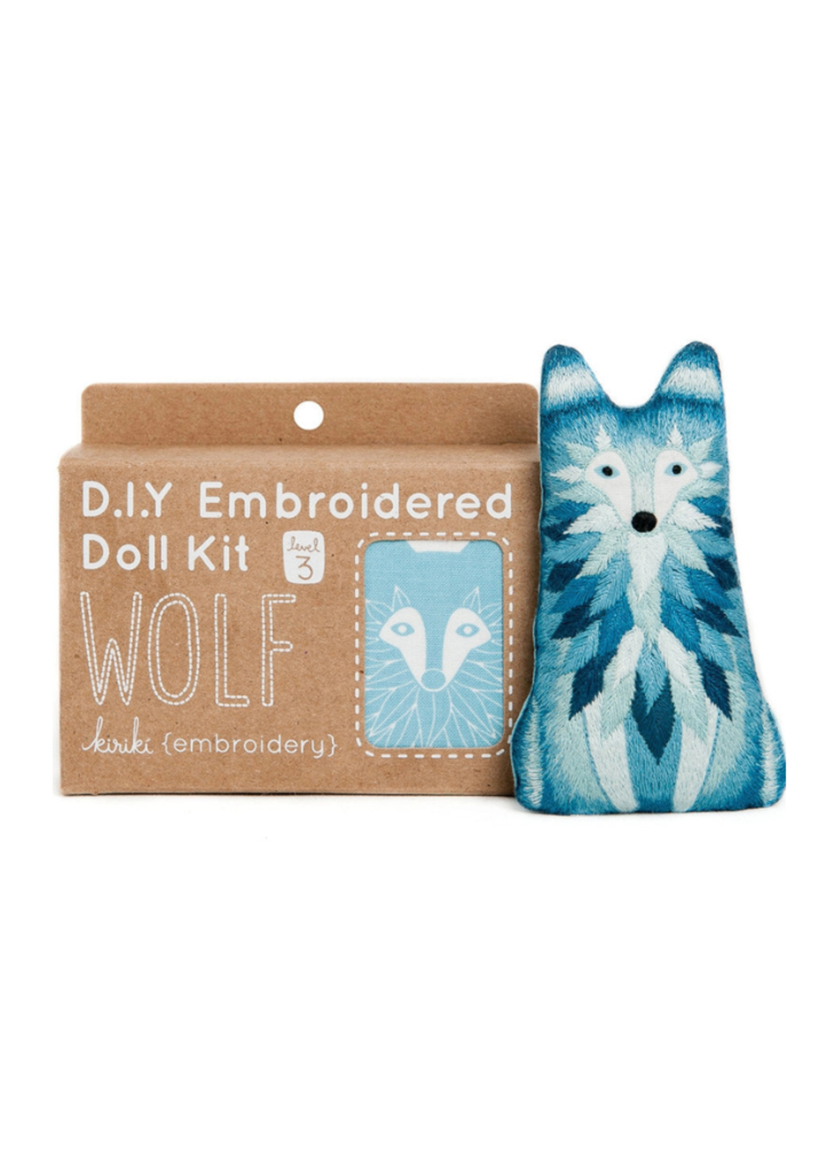 Kiriki Press Kiriki Press - Wolf - Embroidery Kit Level 3