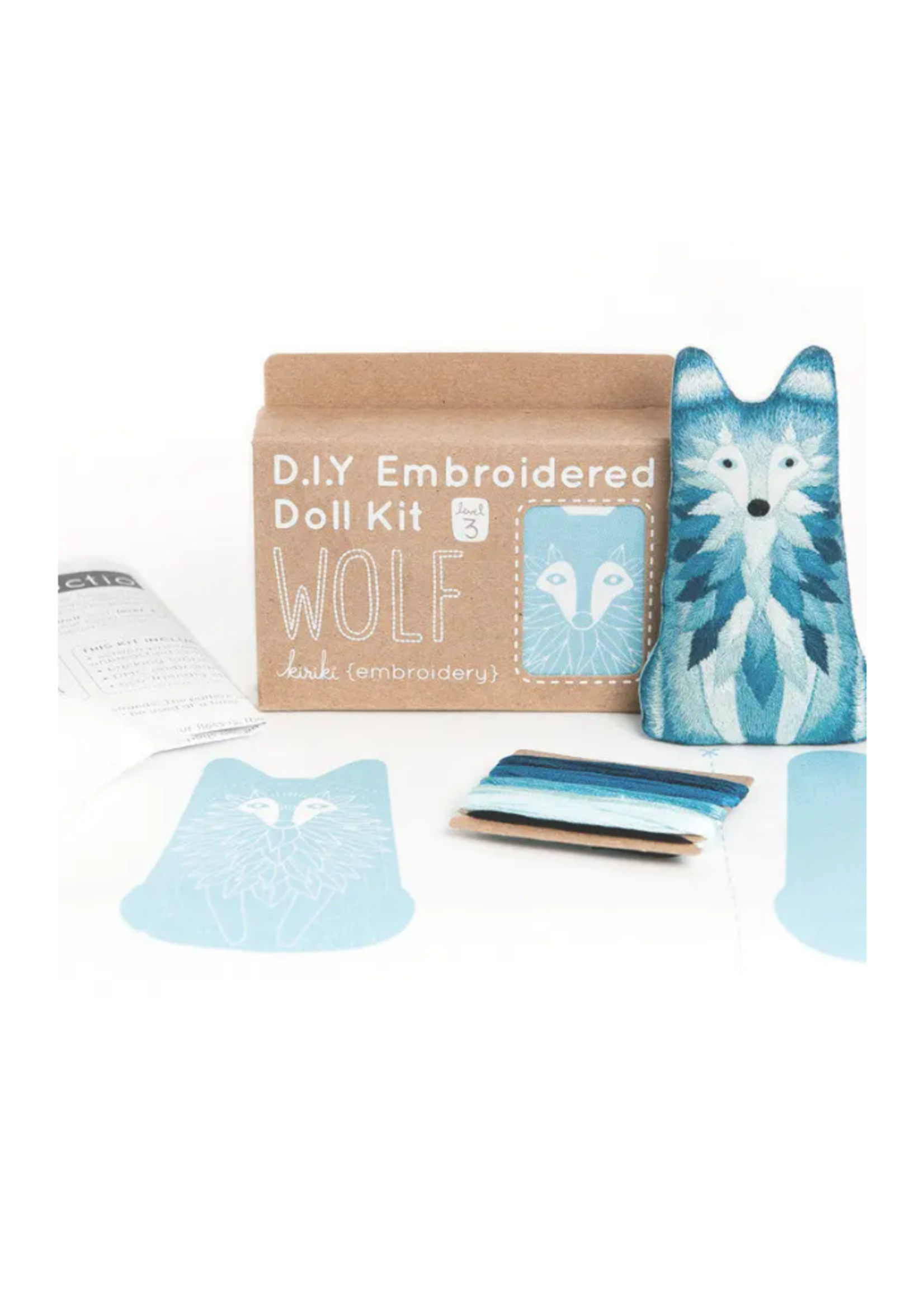 Kiriki Press Kiriki Press - Wolf - Embroidery Kit Level 3