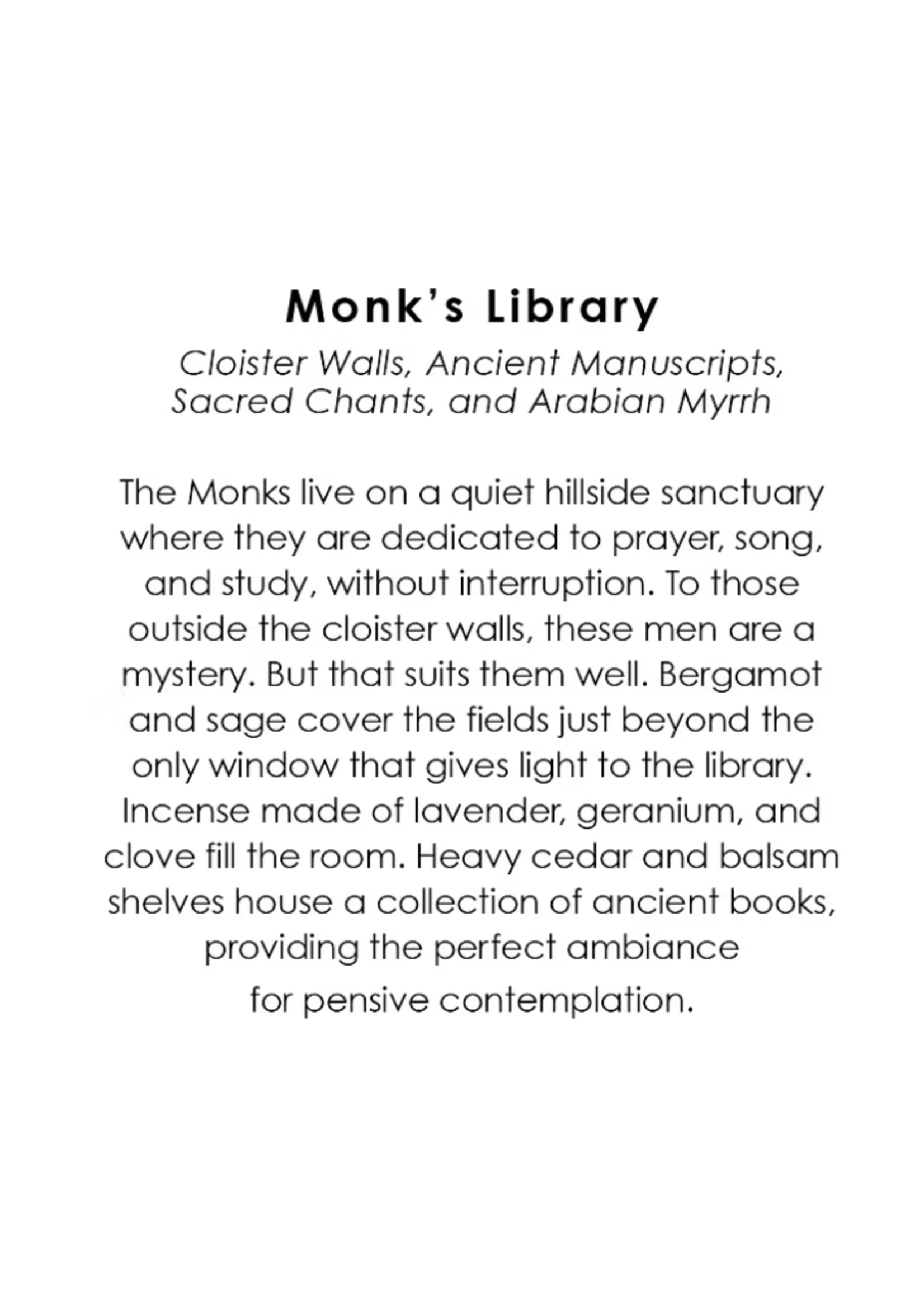 Austin Press Austin Press Monk's Library Candle