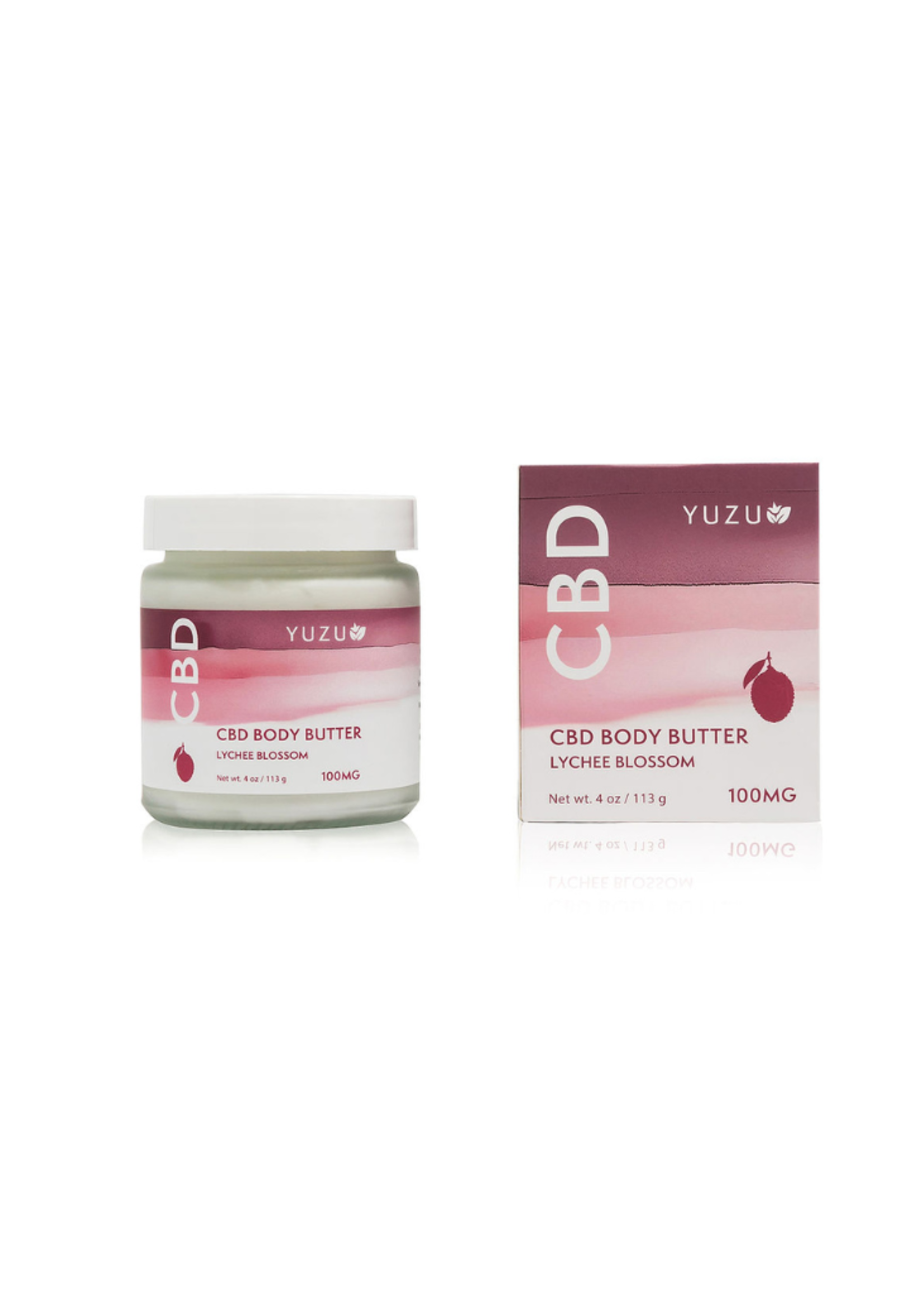Yuzu Soap Yuzu Soap - CBD Body Butter Lychee Blossom 100MG  4oz.
