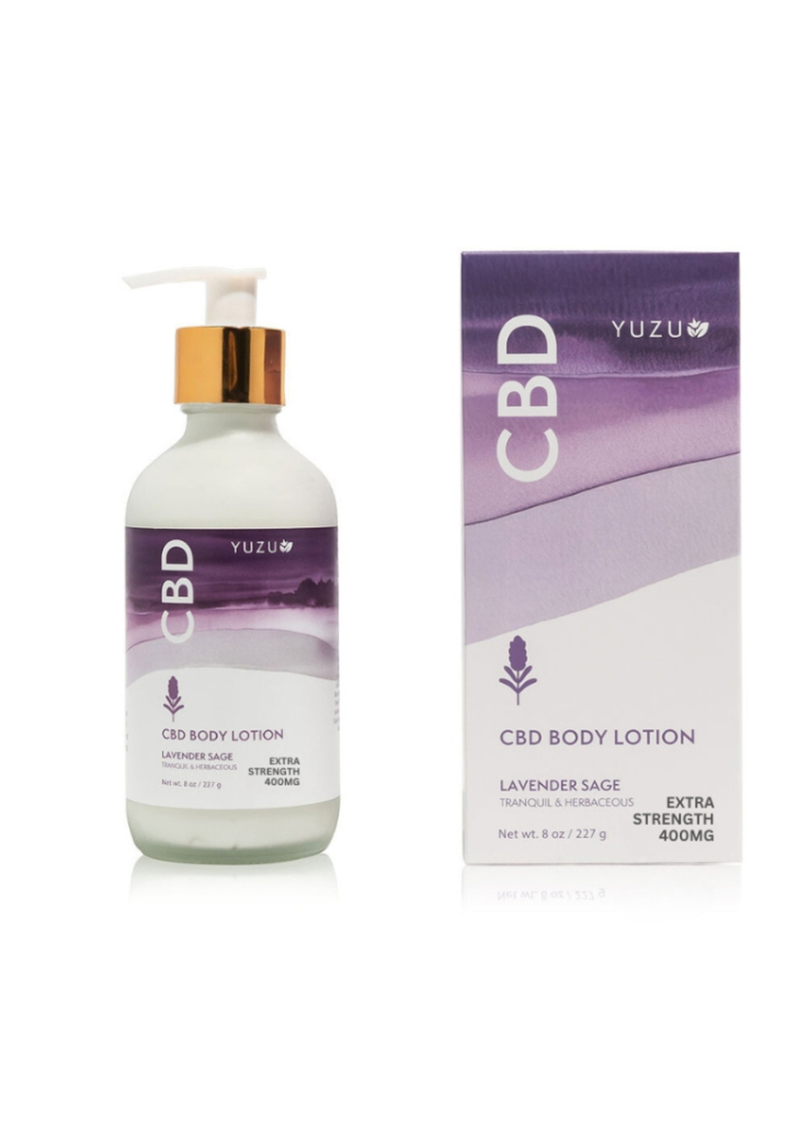 Yuzu Soap Yuzu Soap - CBD Lotion Lavender Sage 400mg 8oz.