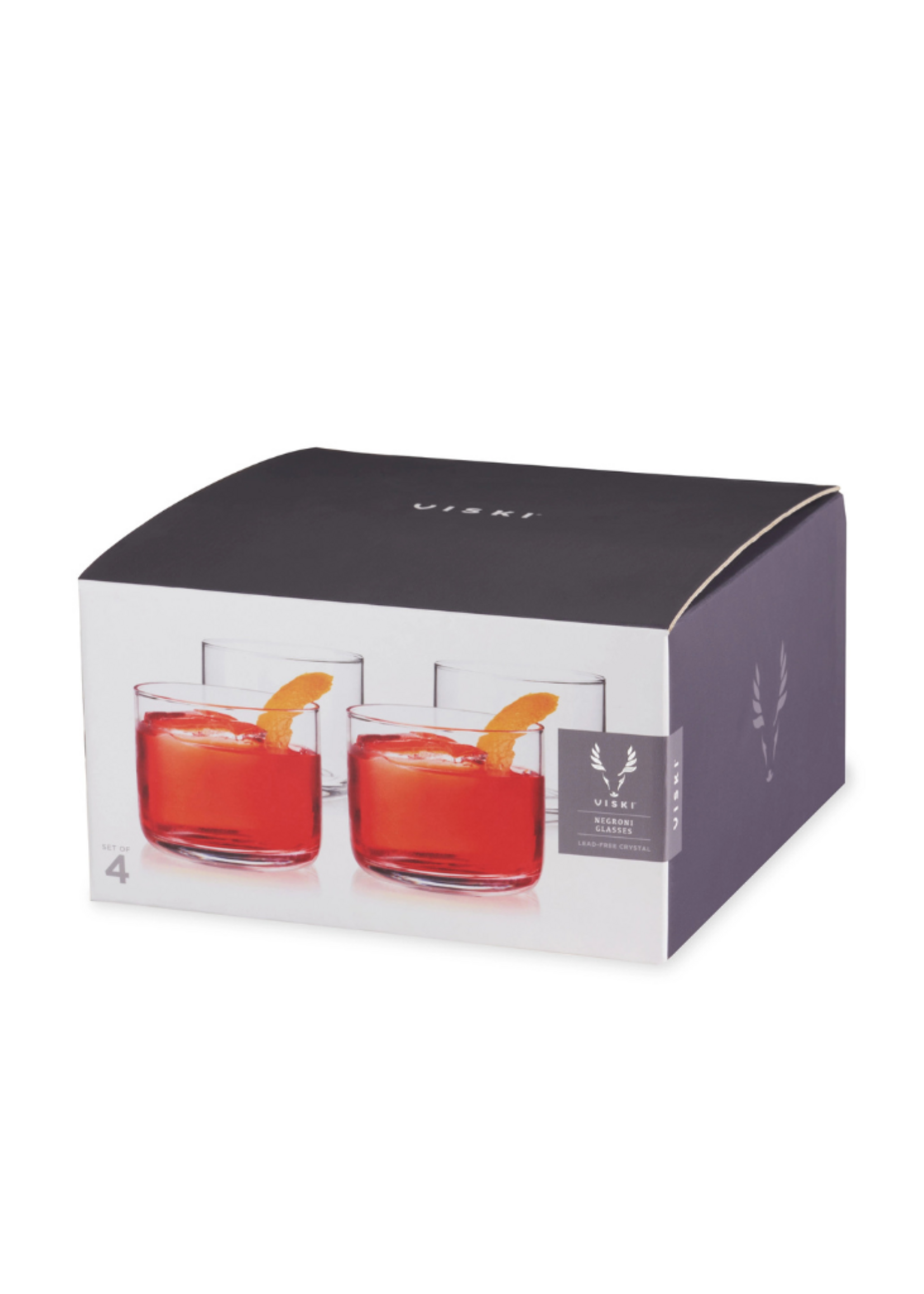 Viski Viski - Raye™ Crystal Negroni Glasses Set of 4