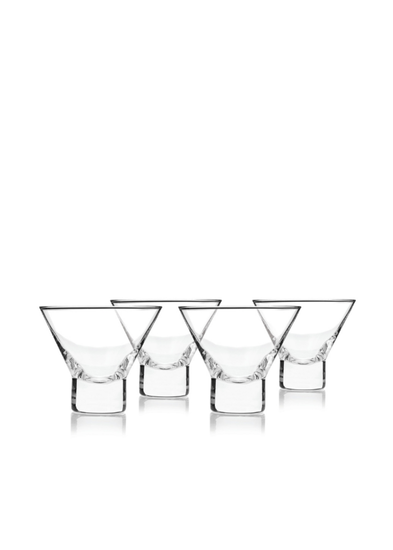 Viski Viski - Raye™ Heavybase Stemless Crystal Martini Glasses Set of 4