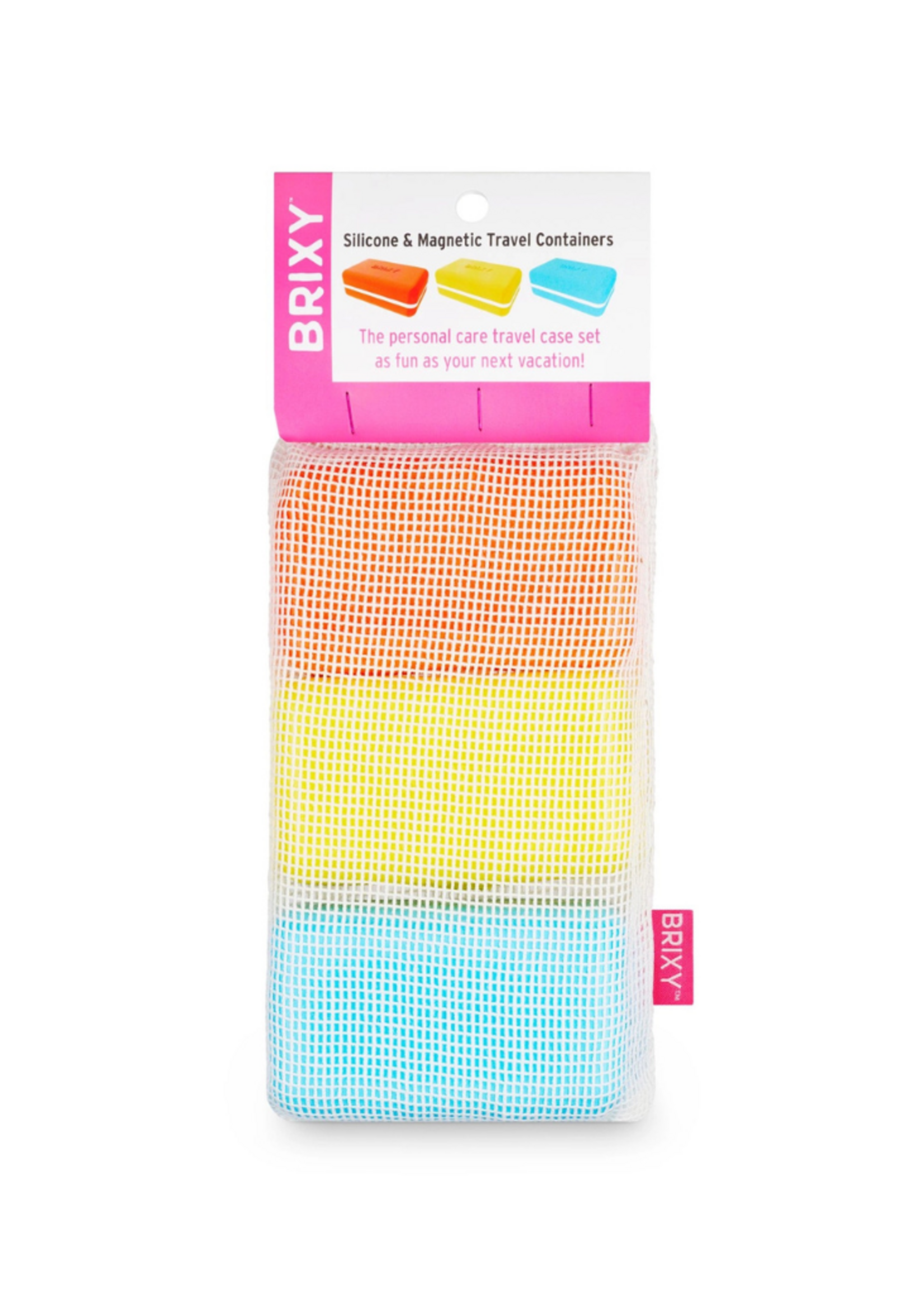 BRIXY BRIXY - Beauty Bar Travel Case Set | 3 Containers + Cotton Mesh Bag