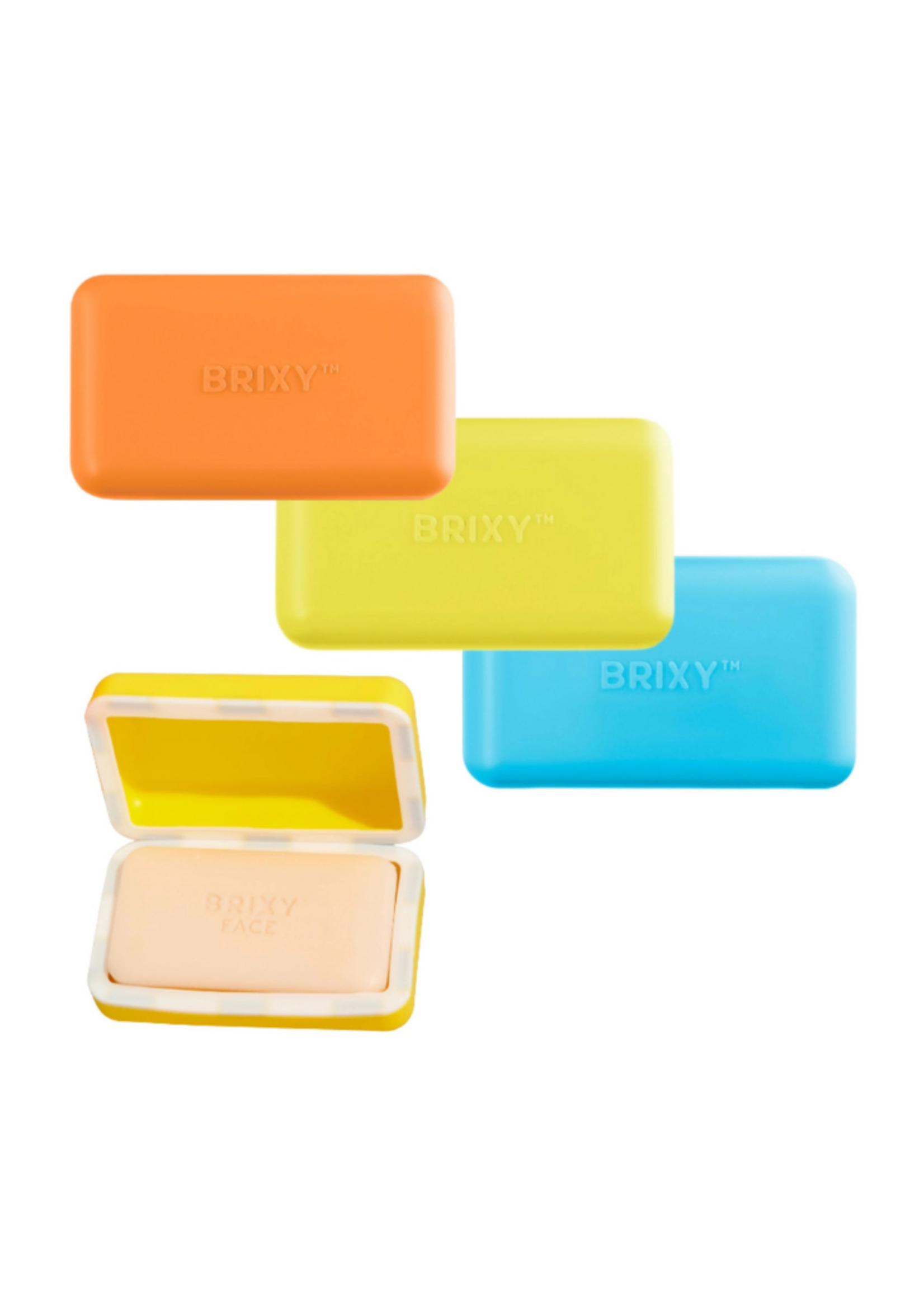 BRIXY BRIXY - Beauty Bar Travel Case Set | 3 Containers + Cotton Mesh Bag