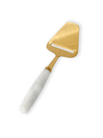 The Bamboo Abode White Marble Handheld Cheese Slicer, Cheese Plane
