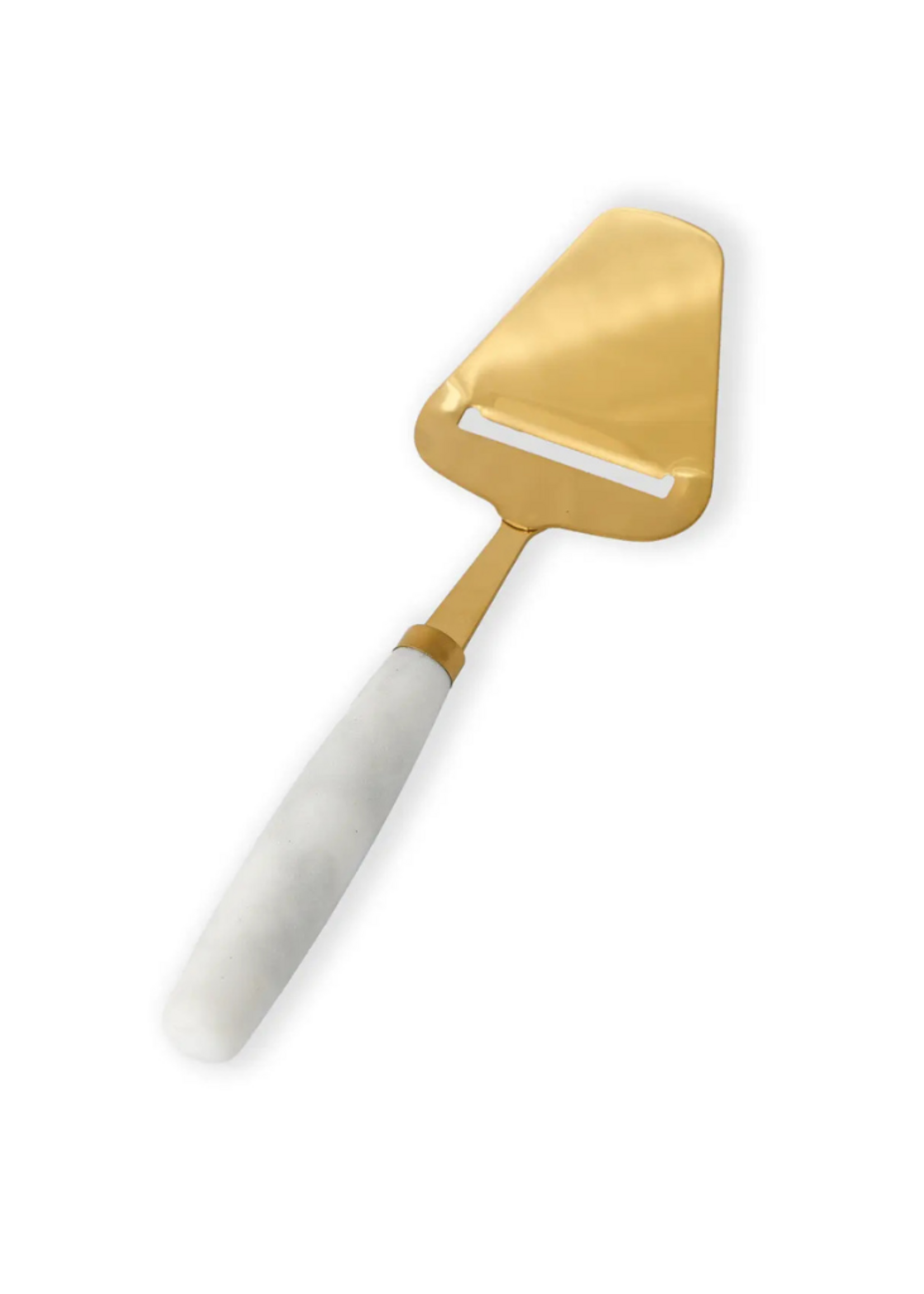 The Bamboo Abode The Bamboo Abode - White Marble Handheld Cheese Slicer, Cheese Plane