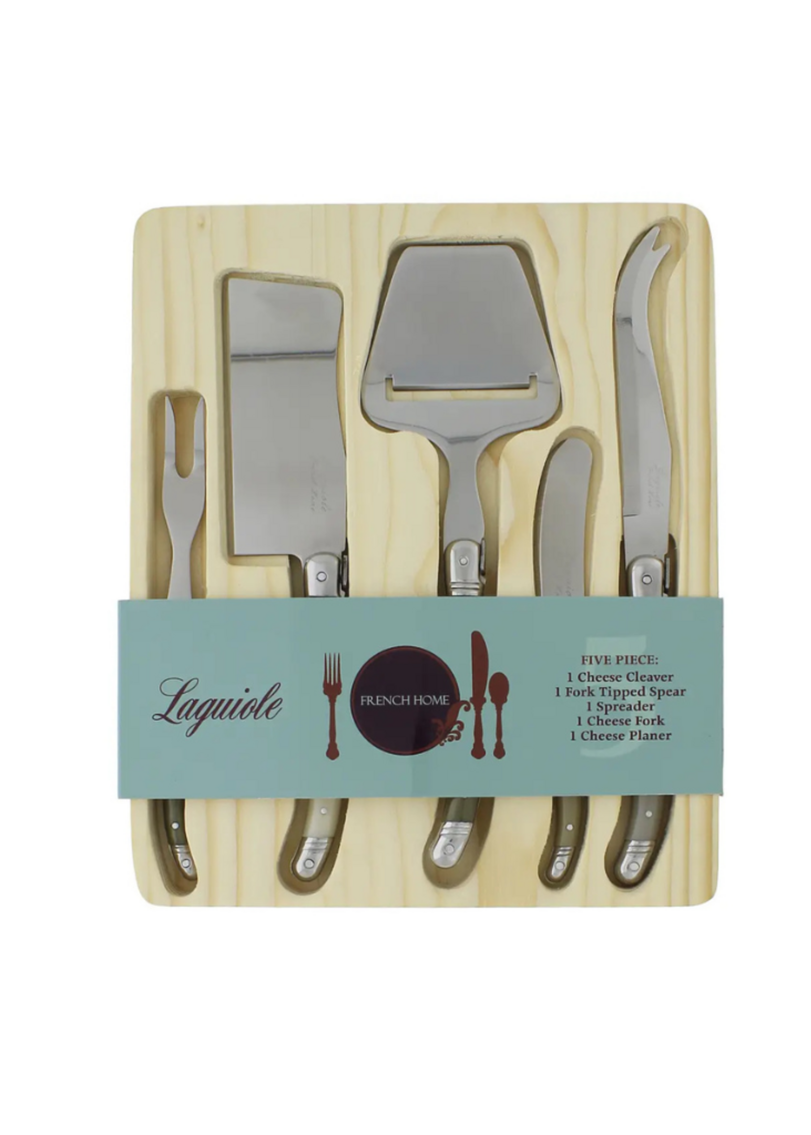 French Home French Home -  Laguiole 5 Piece Cheese Knife & Slicer Set l Neutral