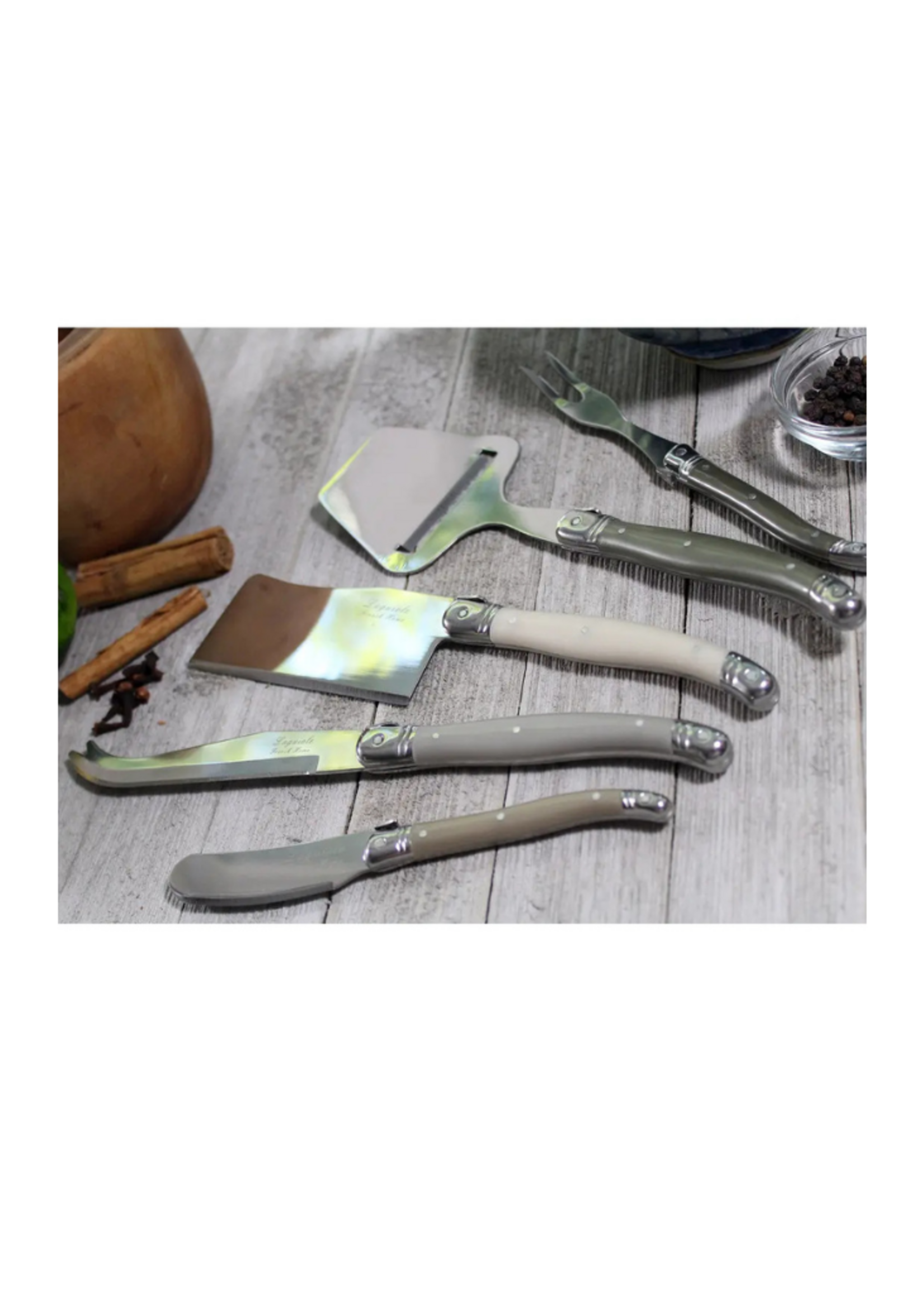 French Home French Home -  Laguiole 5 Piece Cheese Knife & Slicer Set l Neutral