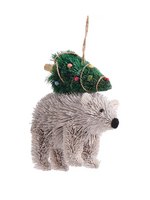 studio THIE Bristle Polar Bear Christmas Ornament
