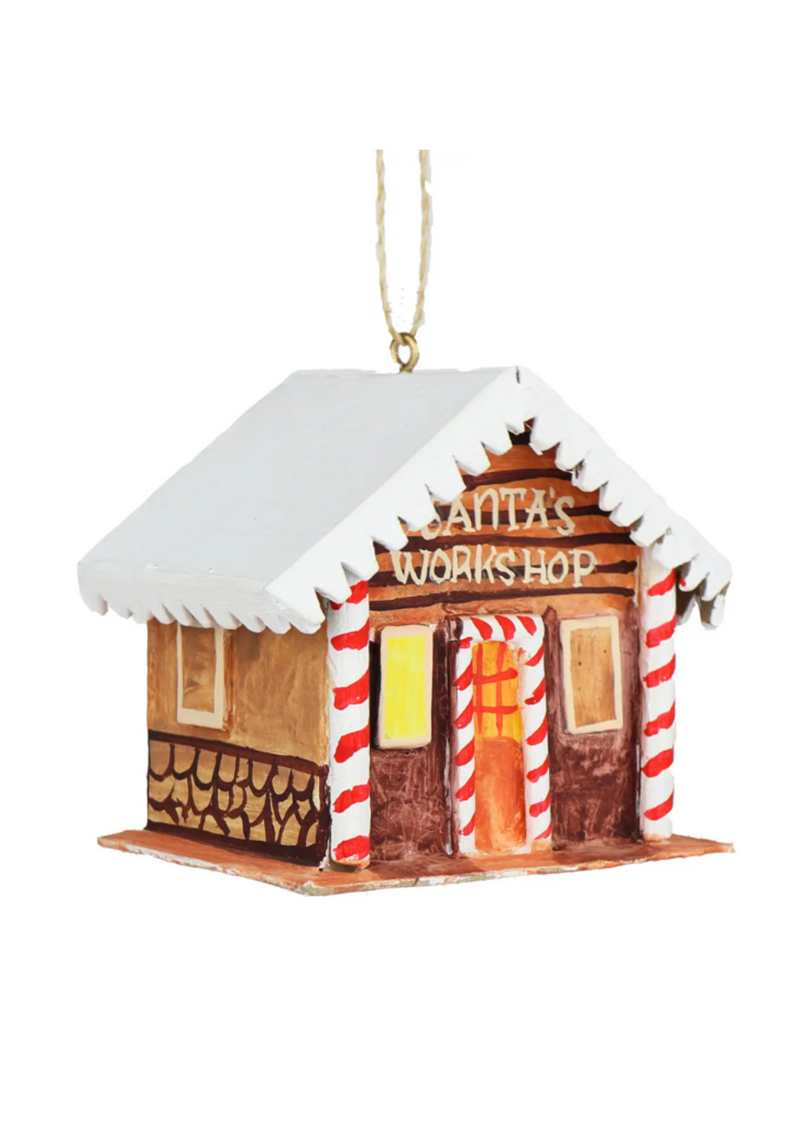 studio THIE studio THIE - Papier Mache Santa's Workshop Christmas Ornament 9cm