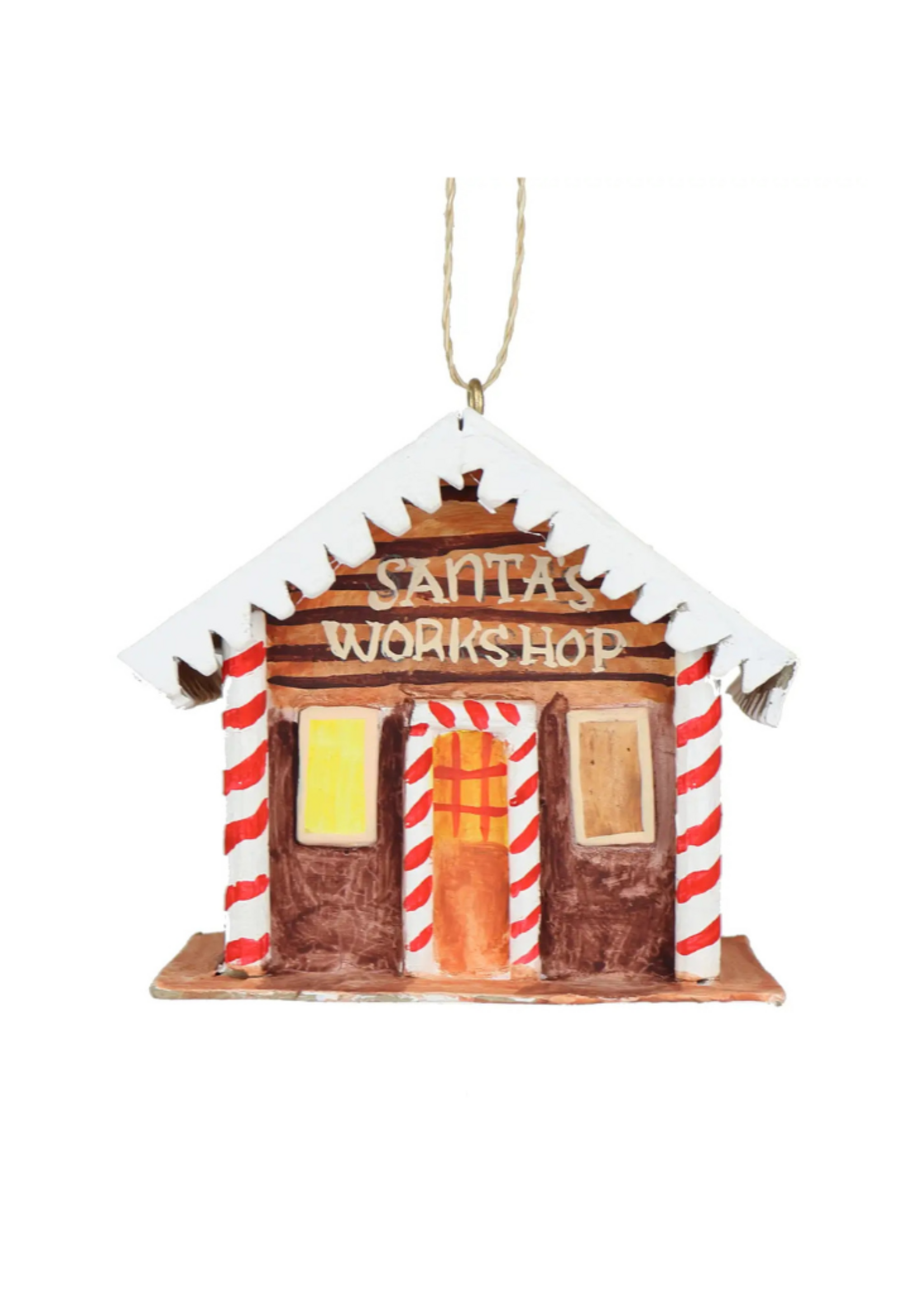 studio THIE studio THIE - Papier Mache Santa's Workshop Christmas Ornament 9cm
