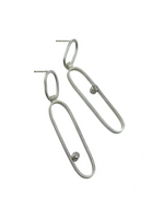 Eko Jewelry Design Eko Jewelry Design Ryss Earrings - Sterling Silver + White Topaz