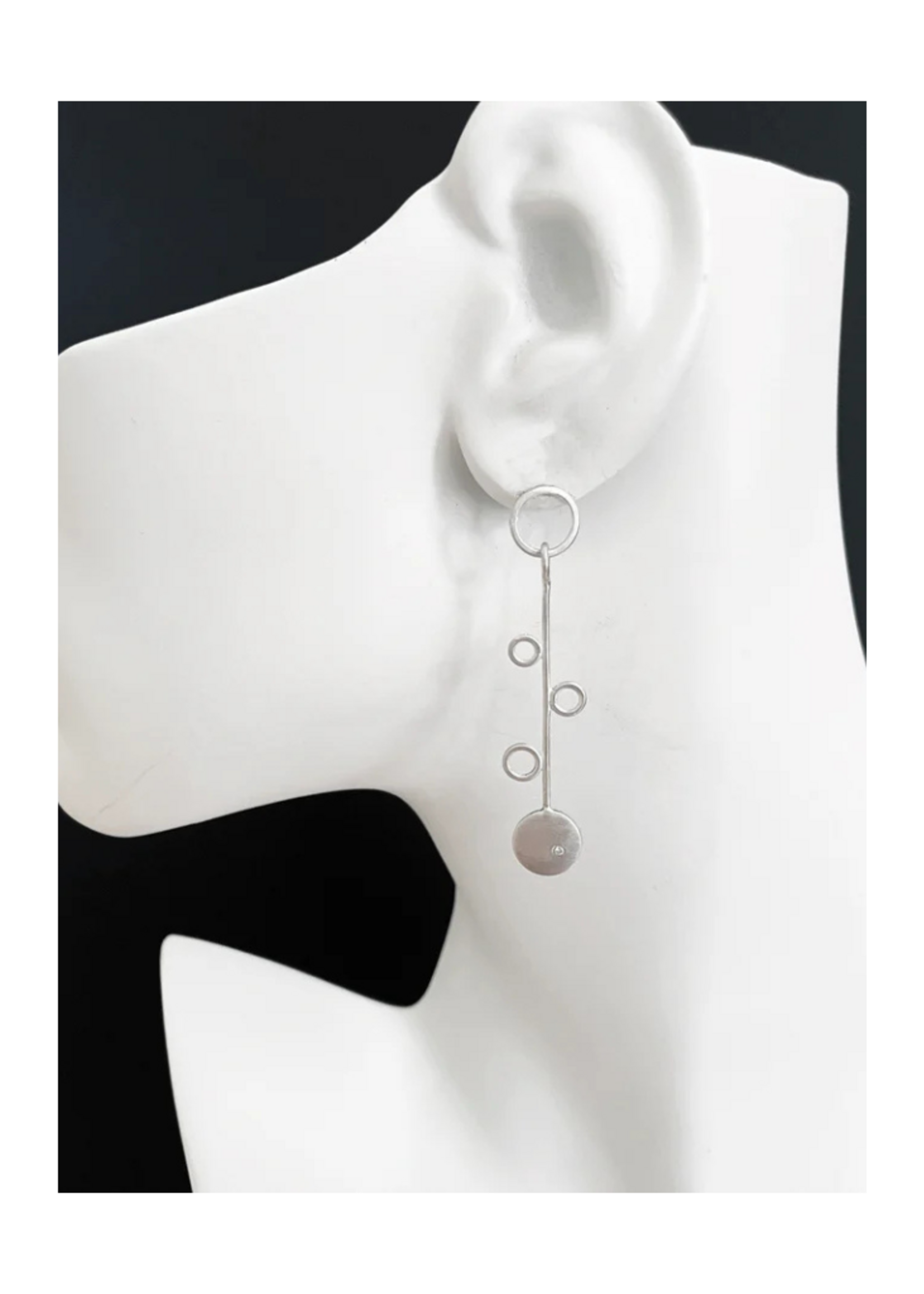 Eko Jewelry Design Eko Jewelry Design Marella Earrings -  Sterling Silver + Diamond