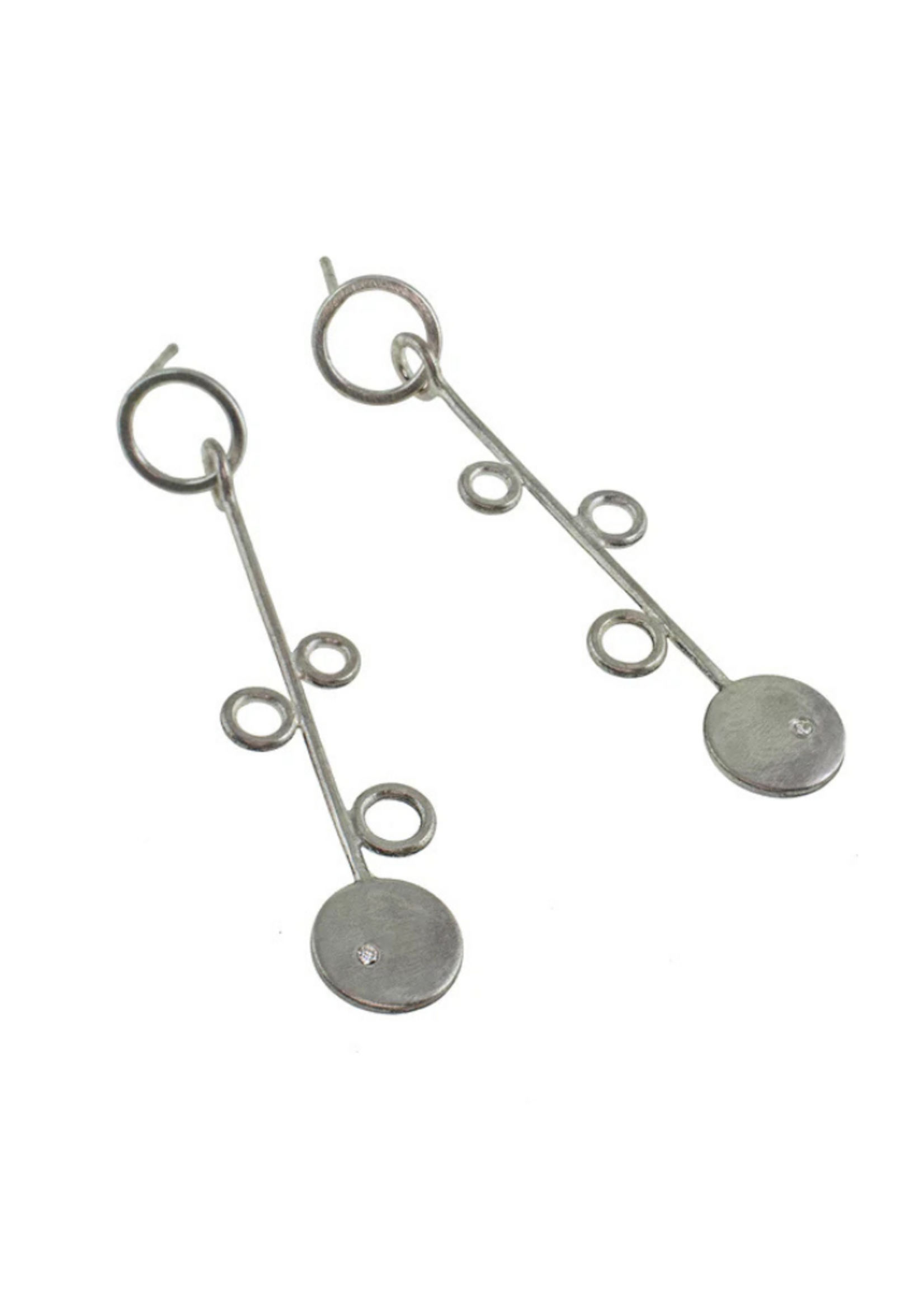 Eko Jewelry Design Eko Jewelry Design Marella Earrings -  Sterling Silver + Diamond