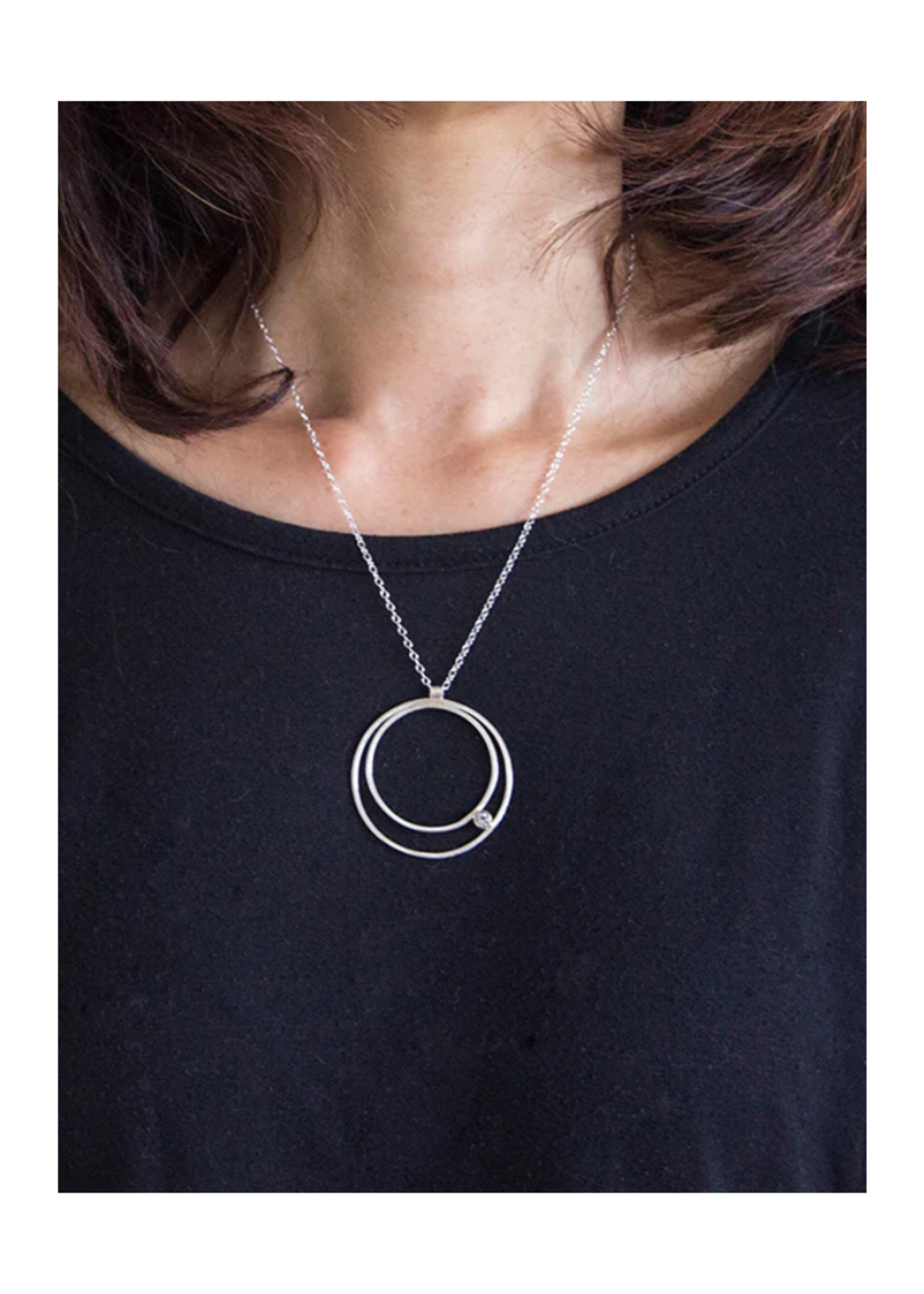 Eko Jewelry Design Eko Jewelry Design Carina Necklace - Sterling Silver + White Topaz