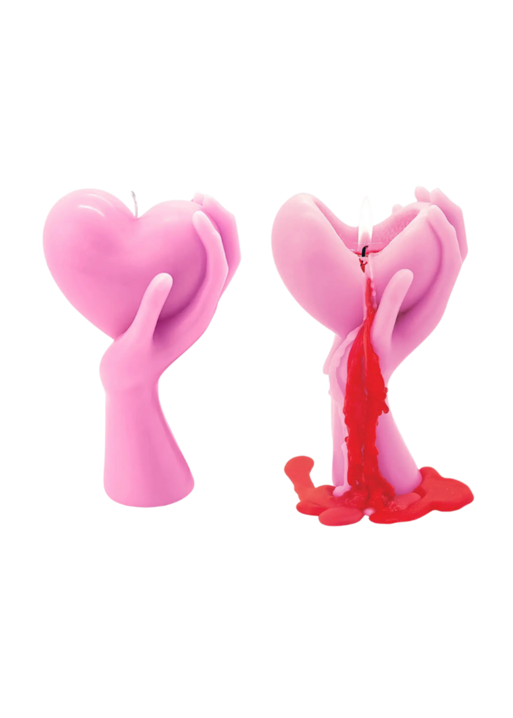 54 Celsius 54 Celsius -  Heart Burn Candle l 7" Tall, Bleeding Heart, 18 Hr Burn Time