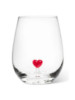 Heart Icon Stemless Wine Glass-4.5"H (20oz)