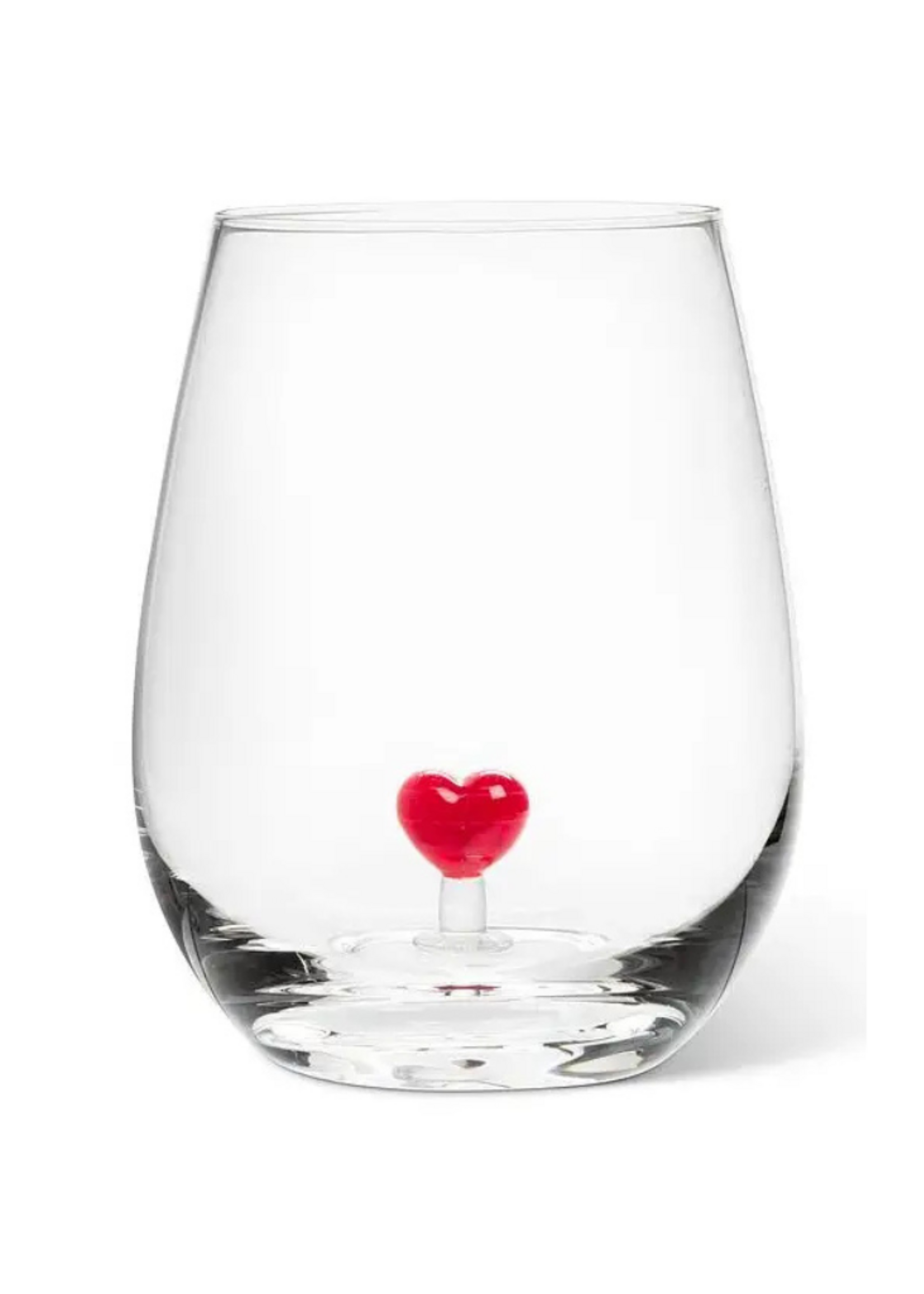 Abbott - Heart Icon Stemless Wine Glass-4.5"H (20oz)