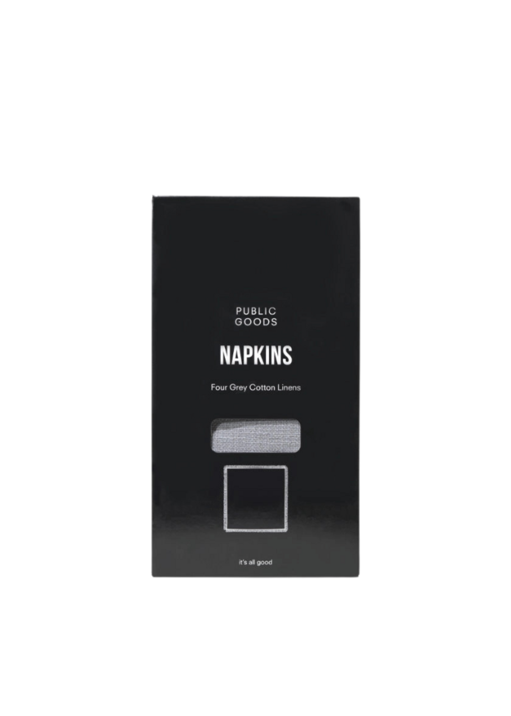 Public Goods - Organic Cotton Grey Napkins (Set of 4)