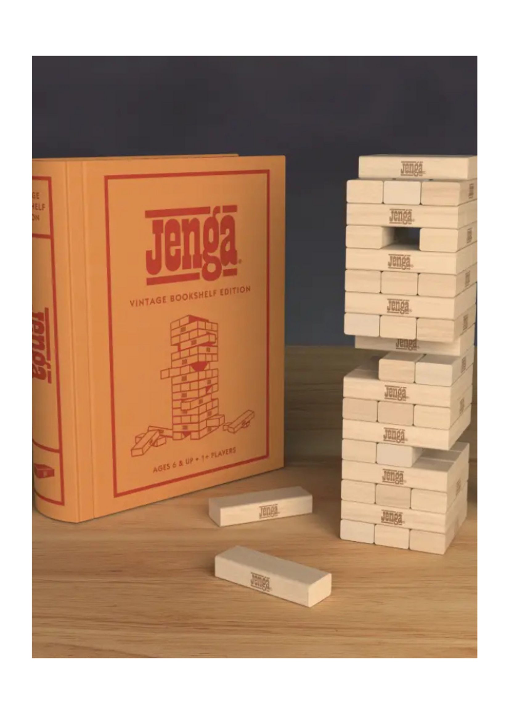 WS Game Company -  Jenga Vintage Bookshelf Edition
