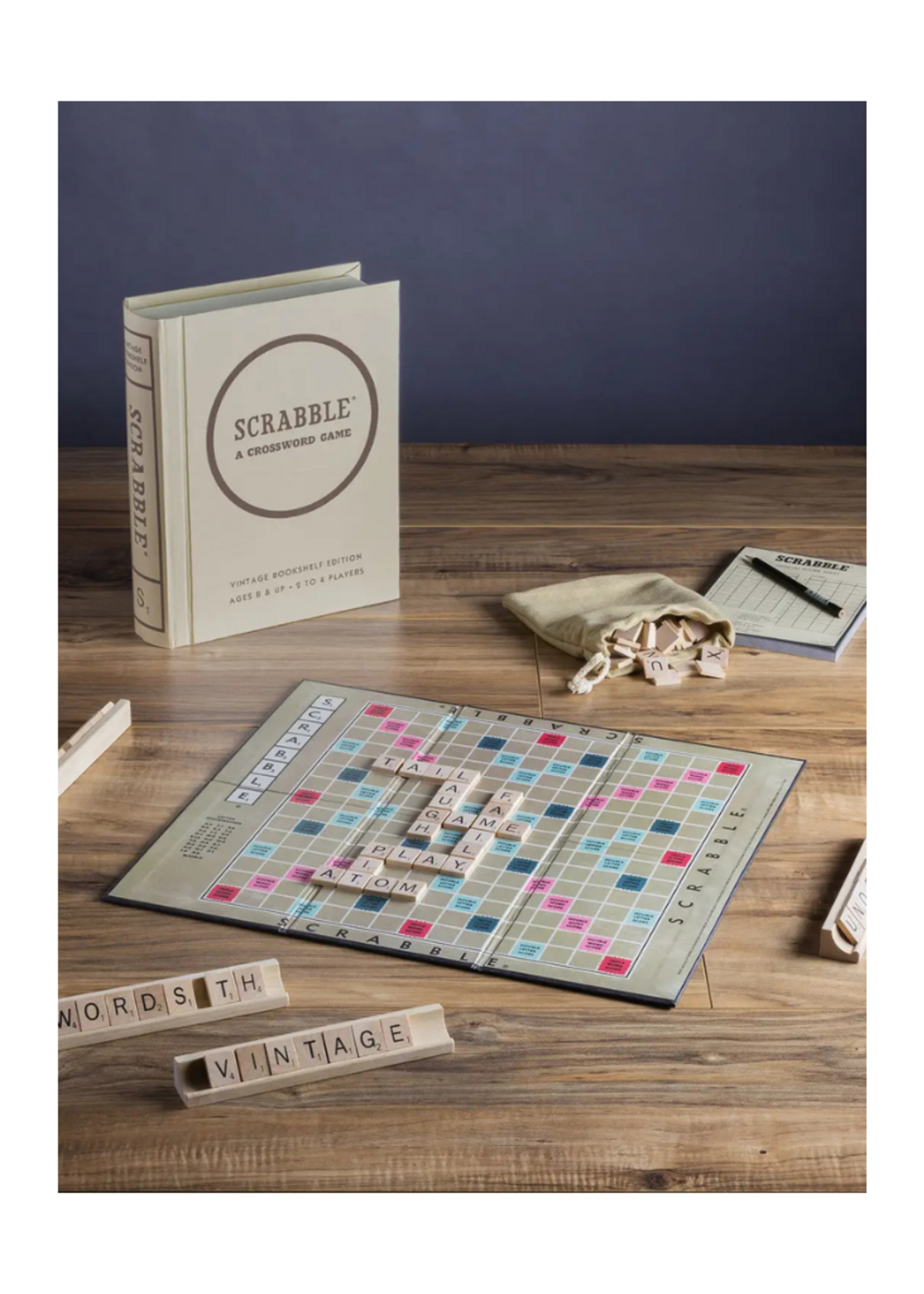 WS Game Company - Scrabble Vintage Bookshelf Edition