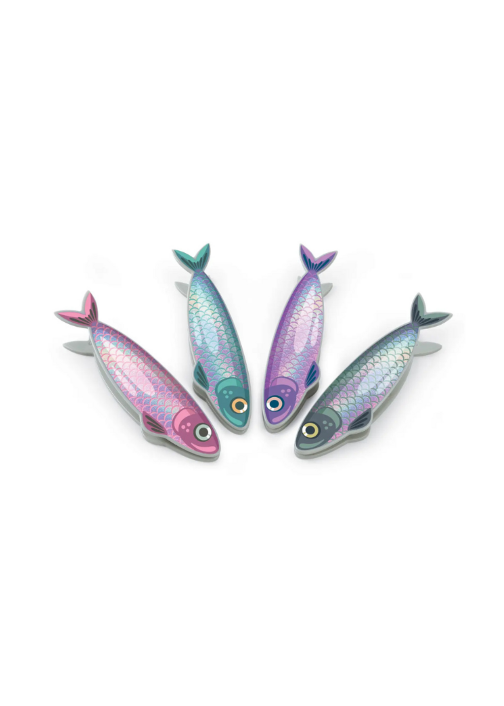 Fred Fred & Friends Fish 'n Clips - Sardine Bag Clips - Set of 4