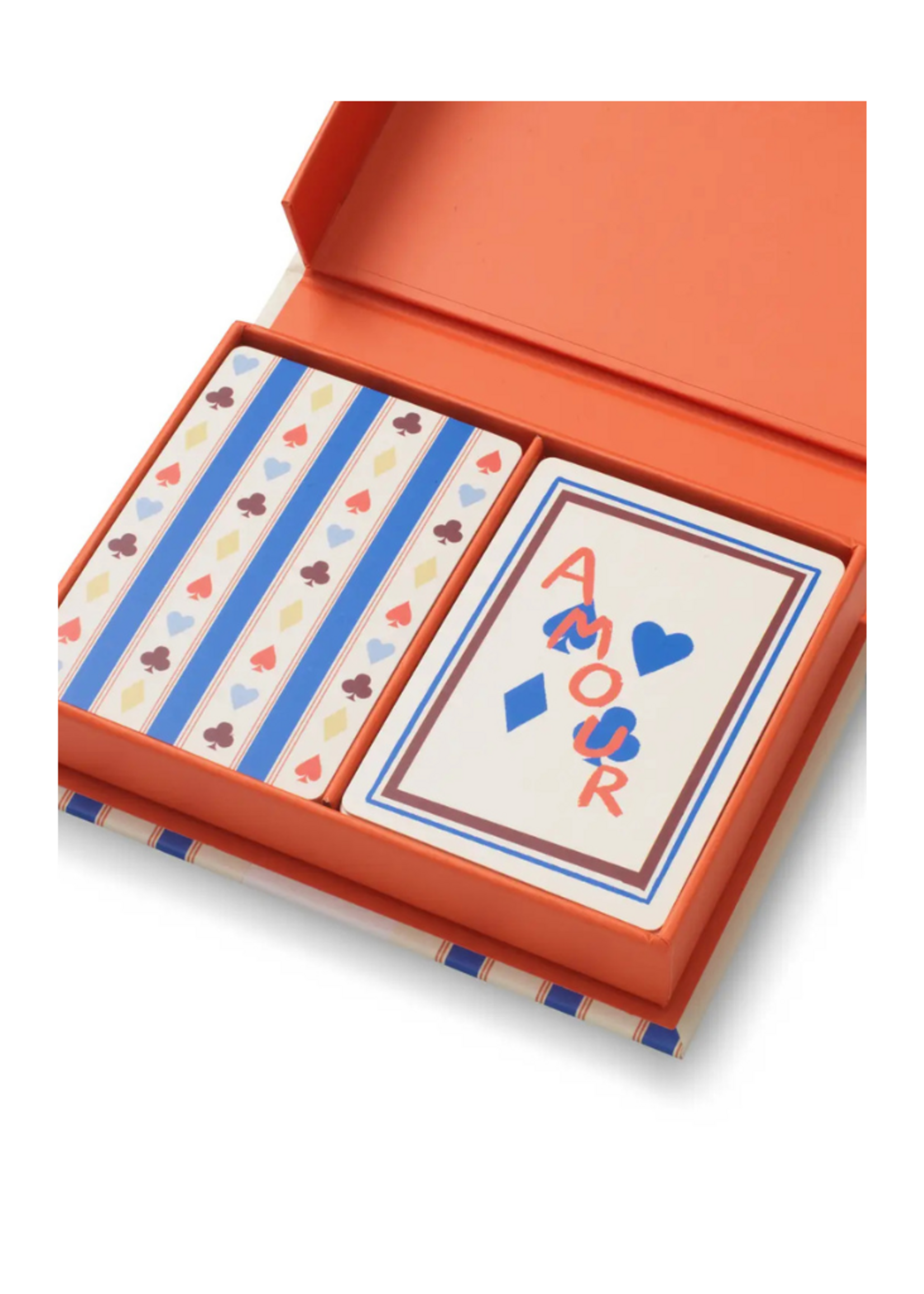 Papier Papier Playing Card Game, Set of 2 - Suits & Stripes