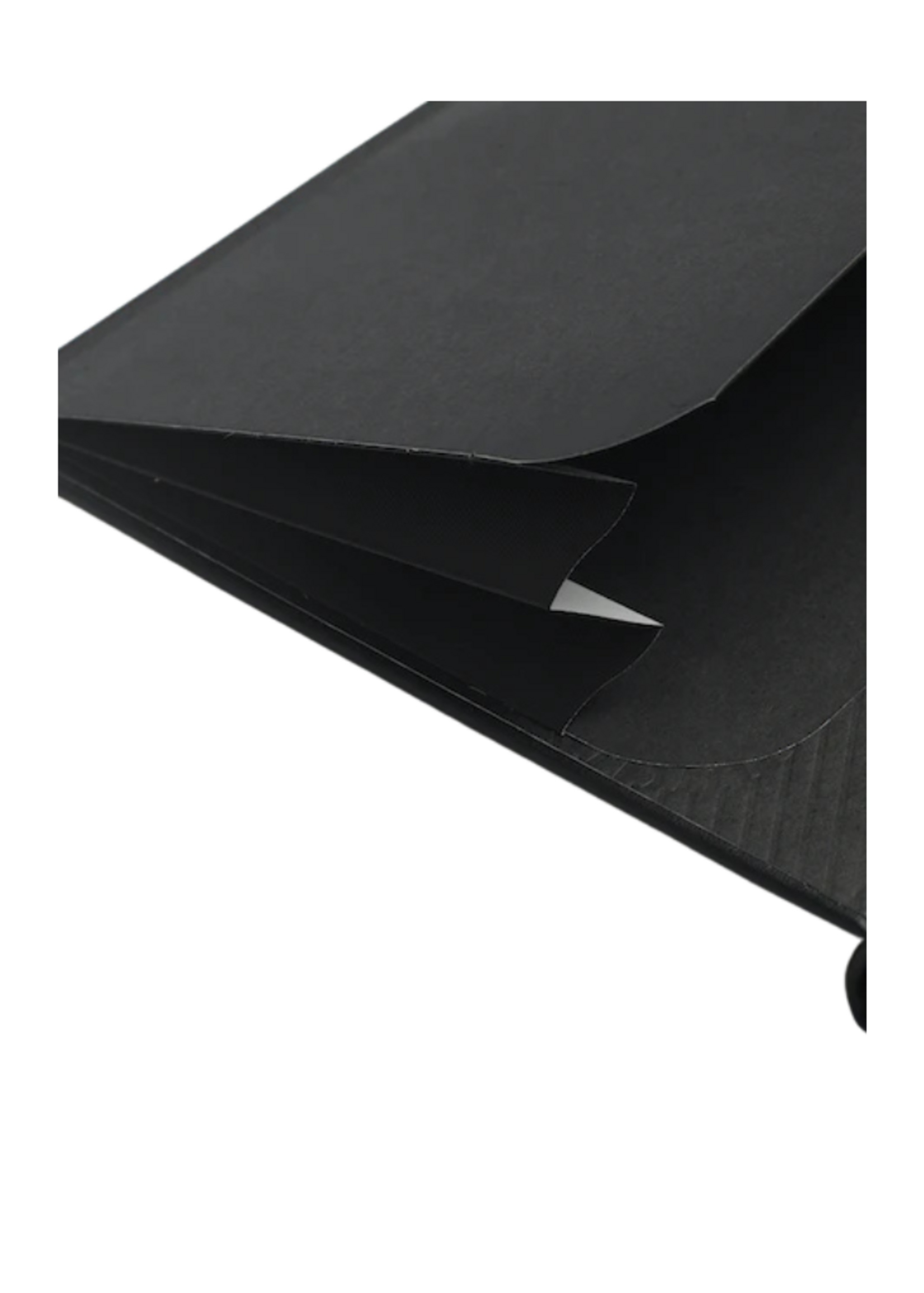 Papier Papier Lined Notebook, Pu Leather, Hardcover - Everyday, Black