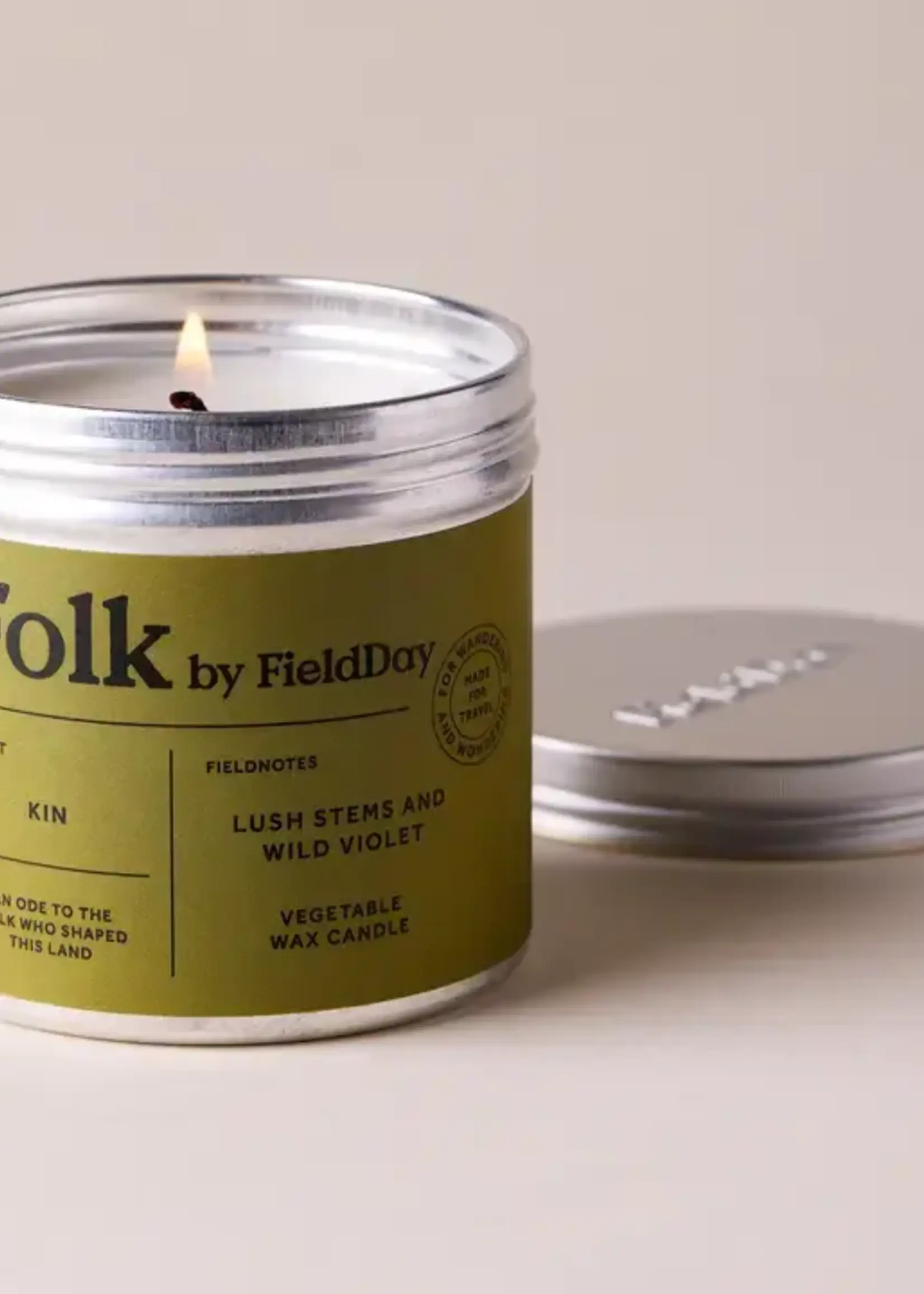 Field Day Ireland FieldDay Ireland Kin Vegetable Wax Folk Tin Candle