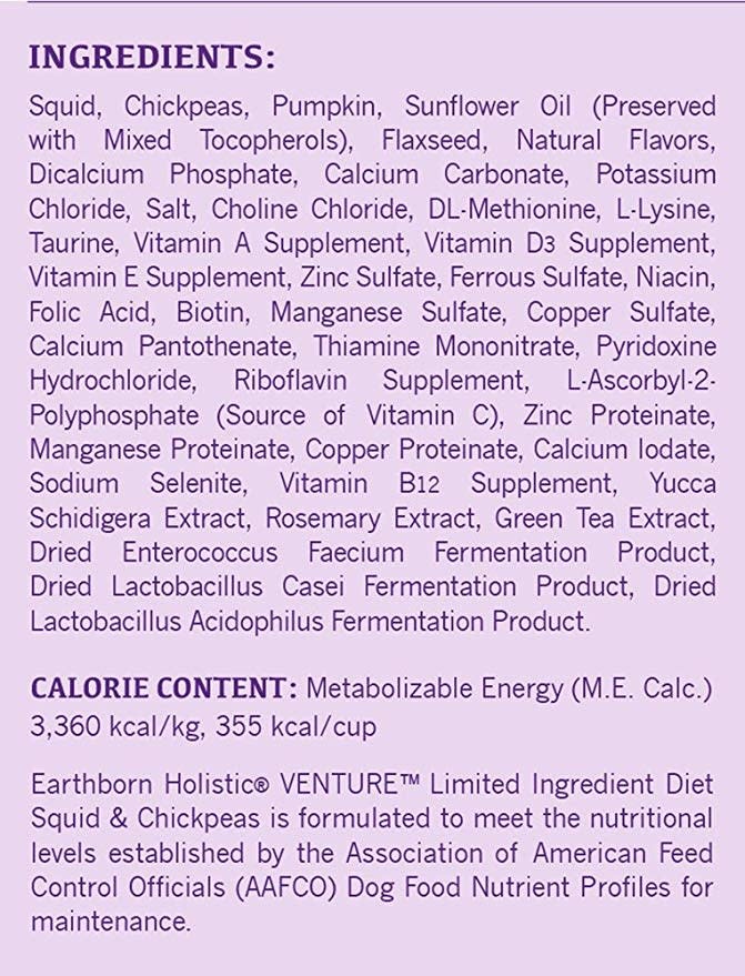 earthborn holistic ingredients