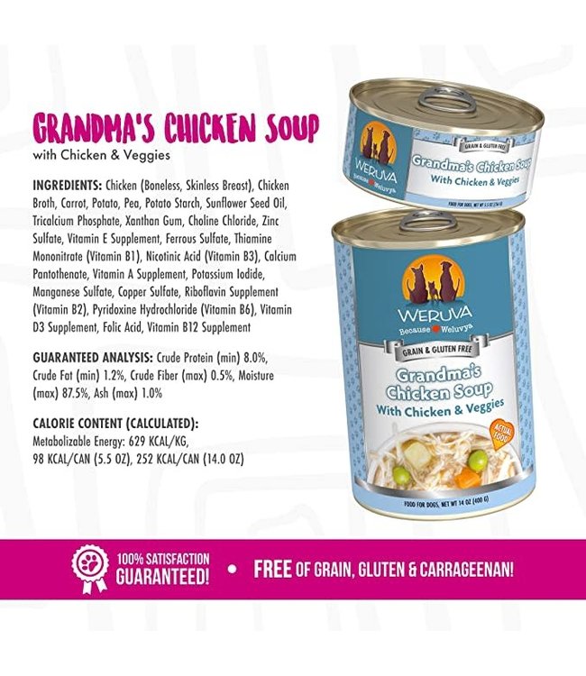 Weruva Grandma’s Chicken Soup with Chicken & Veggies The PawStand®