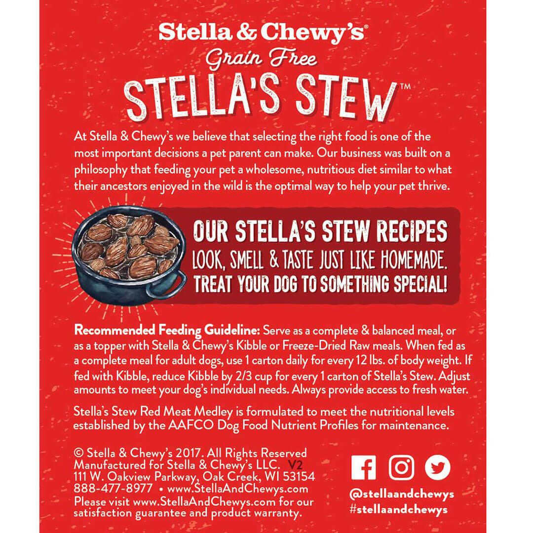 Stella & Chewy's Dog Stews Red Meat Medley 11oz - The PawStand®