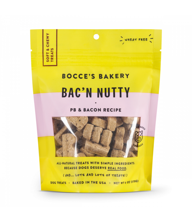 Bocce's Bakery Bocce Bakery Soft & Chewy Bacon Nutty 6 oz