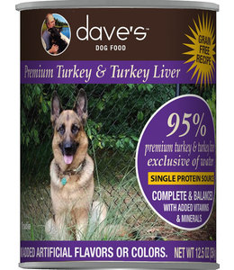 Dave's Pet Food Dave's Pet Food™ 95% Premium Turkey & Turkey Liver Grain-Free 12.5 Oz