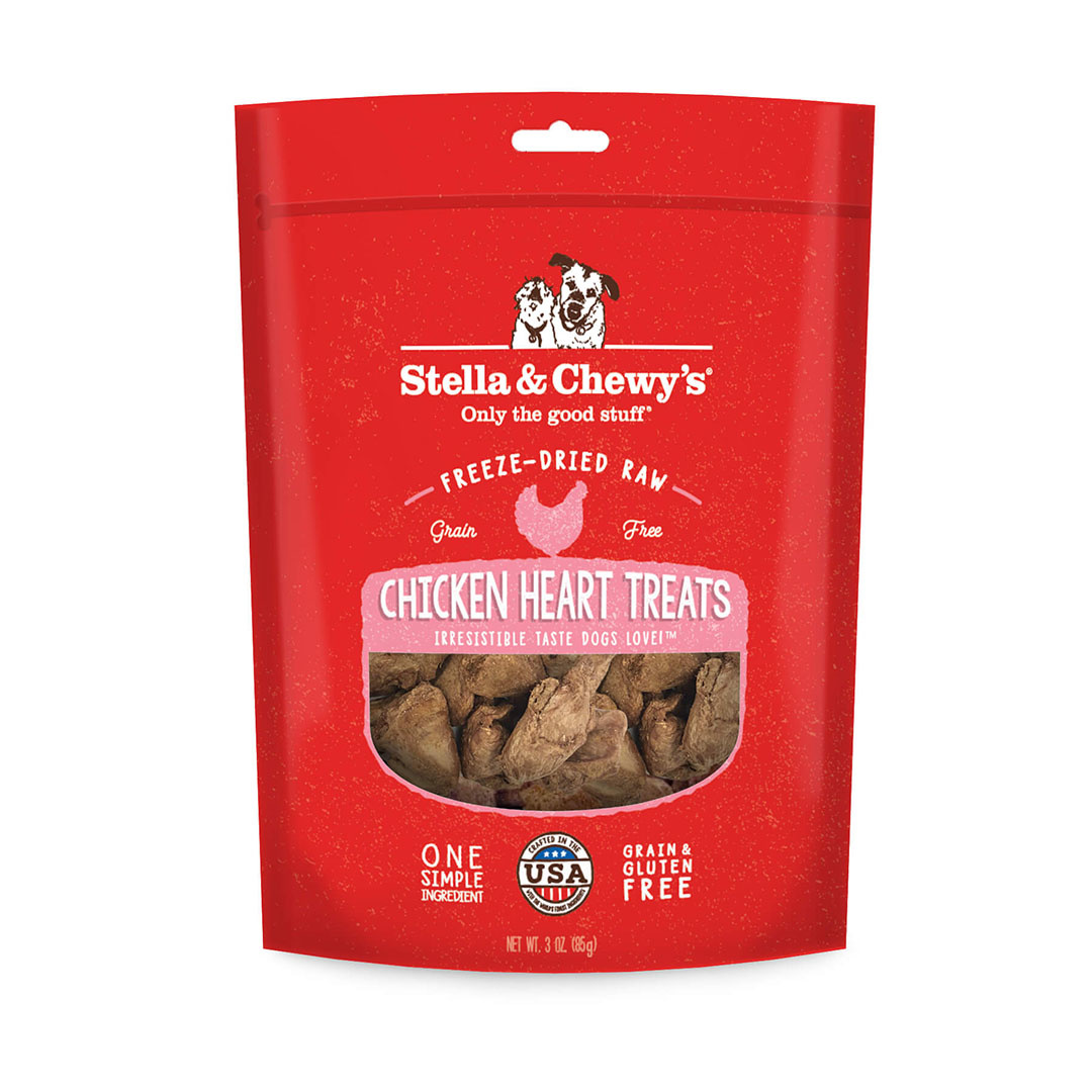 Stella And Chewy S Freeze Dried Treat Chicken Hearts 3 Oz The Pawstand®
