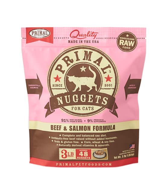 Primal Frozen Raw Cat Food Beef & Salmon 3lb The PawStand™