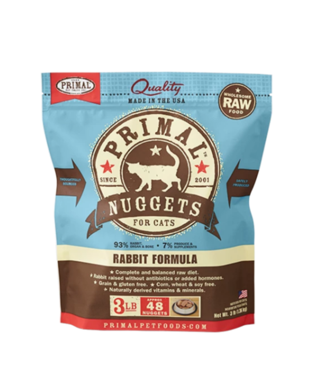 Primal Pet Foods Primal Frozen Raw Cat Food - Rabbit 3lb