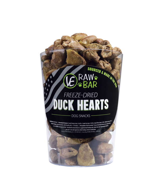 Vital Essentials® Raw Bar Freeze-Dried Duck Hearts - Single