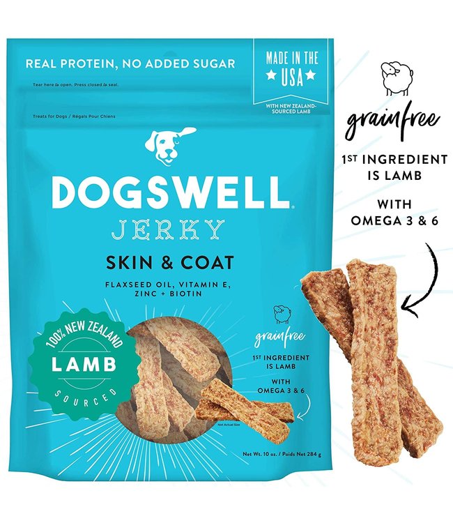 Dogswell Jerky Skin & Coat Lamb 10 oz - The PawStand®