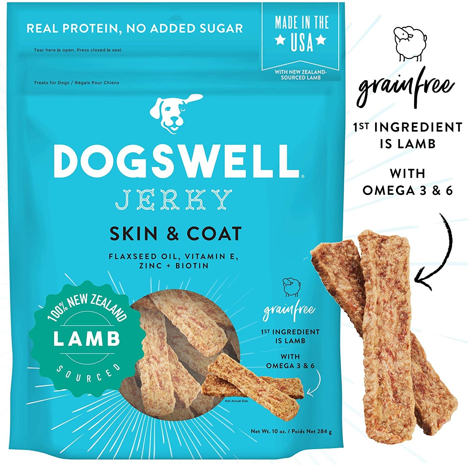 Dogswell Jerky Skin & Coat Lamb 10 oz The PawStand®