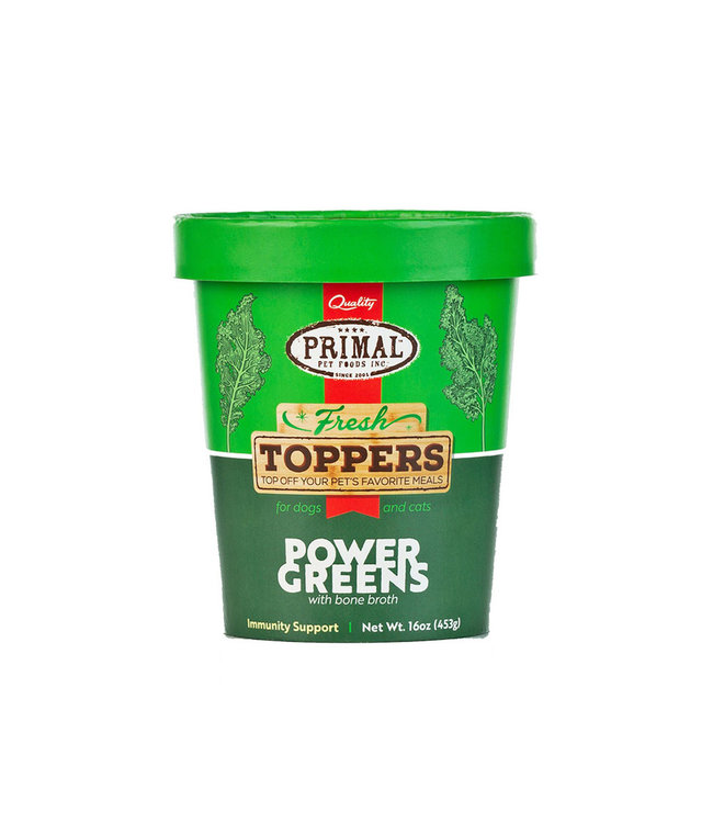 Primal Pet Foods Primal Frozen Power Greens Fresh Topper for Dogs & Cats