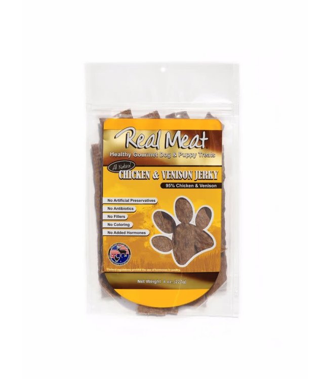 The Real Meat Company Real Meat Chicken & Venison Jerky Treats 8oz