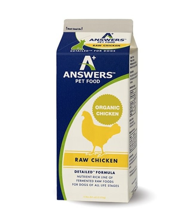 Answers Pet Food Answers Pet Food™ Detailed™ Complete & Balanced Diet Raw Frozen Chicken 4 Lbs