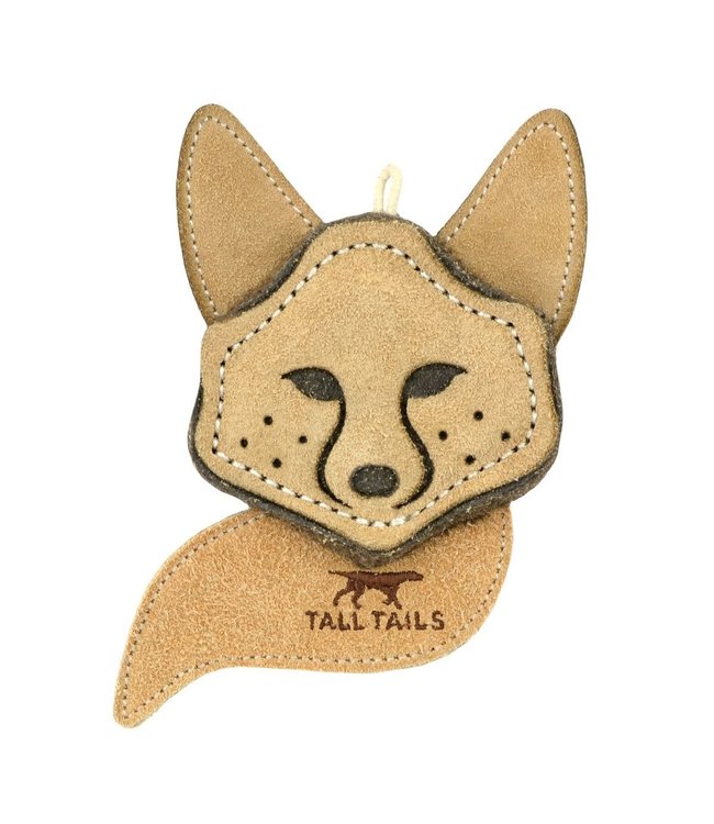 Tall Tails Tall Tails Dog Toy Natural Leather Scrappy Fox 4"