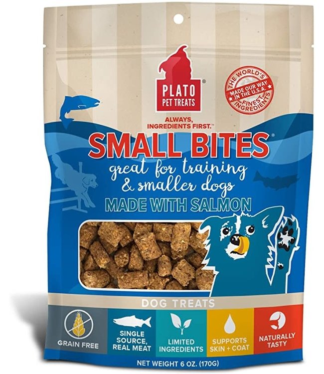 Plato Pet Treats Plato Pet Treats® Small Bites® Grain Free Salmon Meaty Morsel 6 Oz