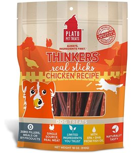 Plato Pet Treats Plato Pet Treats® Thinkers® Chicken Meat Stick Dog Treats 18 Oz